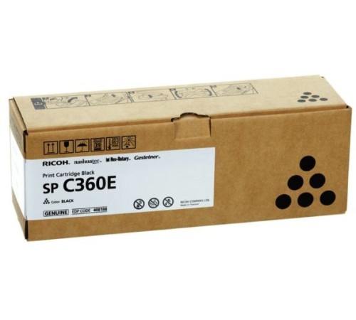 Картридж лазерный Ricoh SP C360E 408188 черный (2500стр.) для Ricoh SP C360DNw/SP C360SNw/SP C360SFNw/SP C361SFNw
