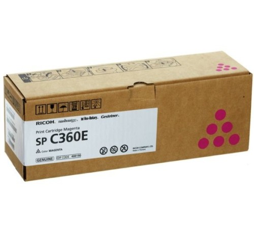 Картридж лазерный Ricoh SP C360E 408190 пурпурный (1500стр.) для Ricoh SP C360DNw/C360SNw/C360SFNw/C361SFNw