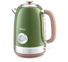 Чайник электрический Kitfort KT-6110 1.7л. 2200Вт зеленый (корпус: нержавеющая сталь)