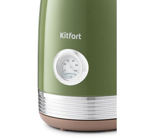 Чайник электрический Kitfort KT-6110 1.7л. 2200Вт зеленый (корпус: нержавеющая сталь)