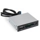 Exegate EX293028RUS Картридер USB3.0  <CR-611U3> (внутренний, 3.5", мультиформатный: SD/SDHC/SDXC/MMC/microSD/T-Flash/CF/MS/MS micro/XD, 1 доп.порт USB3.0, черный, металл)