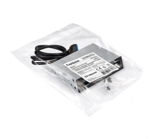 Exegate EX293028RUS Картридер USB3.0  <CR-611U3> (внутренний, 3.5", мультиформатный: SD/SDHC/SDXC/MMC/microSD/T-Flash/CF/MS/MS micro/XD, 1 доп.порт USB3.0, черный, металл)