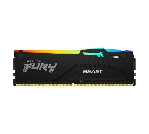 Оперативная память Kingston DDR5 FURY Beast Black DDR5 32Gb (kit 2x16Gb), 5200Mhz, [KF552C36BBEAK2-32] CL36, с радиатором