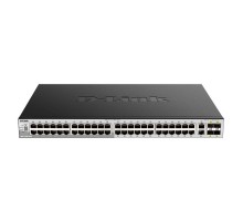 D-Link DGS-3130-54PS/B2A PROJ Управляемый L3 стекируемый коммутатор с 48 портами 10/100/1000Base-T, 2 портами 10GBase-T и 4 портами 10GBase-X SFP+ (48 портов PoE 802.3af/at, PoE-бюджет 370 Вт)