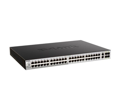 D-Link DGS-3130-54PS/B2A PROJ Управляемый L3 стекируемый коммутатор с 48 портами 10/100/1000Base-T, 2 портами 10GBase-T и 4 портами 10GBase-X SFP+ (48 портов PoE 802.3af/at, PoE-бюджет 370 Вт)