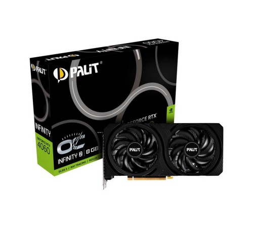 Видеокарта Palit PCI-E 4.0 RTX4060 INFINITY 2 OC NVIDIA GeForce RTX 4060 8Gb 128bit GDDR6 1830/17000 HDMIx1 DPx3 HDCP Ret Видеокарта Palit PCI-E 4.0 RTX4060 INFINITY 2 OC NVIDIA GeForce RTX 4060 8Gb 128bit GDDR6 1830/17000 HDMIx1 DPx3 HDCP Ret