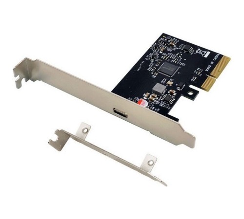 ORIENT AM-U3242PE-C, Контроллер PCI-Ex4 v3.0, USB 3.2 Gen2x2 (SuperSpeed USB 20Gbps), скорость до 20Гбит/с, 1-port Type-C, ASM3242 chipset, Self powered, в комплекте LP планка крепления (31333)