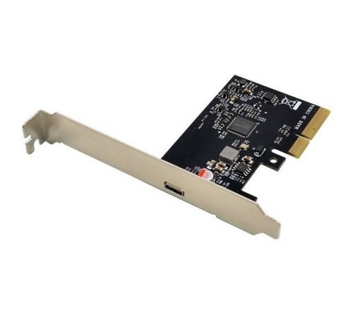 ORIENT AM-U3242PE-C, Контроллер PCI-Ex4 v3.0, USB 3.2 Gen2x2 (SuperSpeed USB 20Gbps), скорость до 20Гбит/с, 1-port Type-C, ASM3242 chipset, Self powered, в комплекте LP планка крепления (31333)