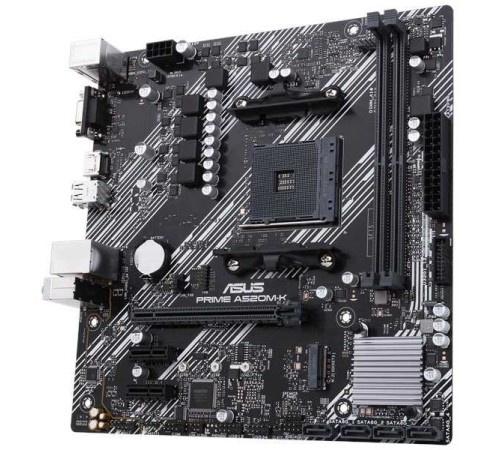Материнская плата Asus PRIME A520M-K Soc-AM4 AMD A520 2xDDR4 mATX AC`97 8ch(7.1) GbLAN RAID+VGA+HDMI