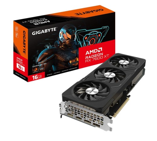 Видеокарта Gigabyte PCI-E 4.0 GV-R76XTGAMING OC-16GD AMD Radeon RX 7600XT 16Gb 128bit GDDR6 2355/18000 HDMIx2 DPx2 HDCP Ret