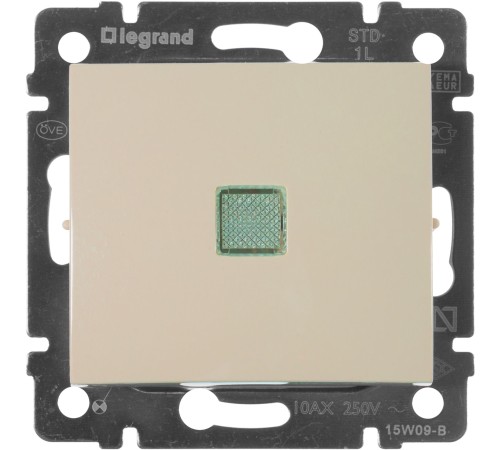Выключатель Legrand Valena скрыт. 1кл. с подсветкой IP20 слоновая кость (774310)