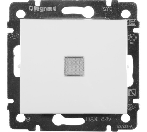 Выключатель Legrand Valena скрыт. 1кл. с подсветкой IP20 белый (774410) Выключатель Legrand Valena скрыт. 1кл. с подсветкой IP20 белый (774410)