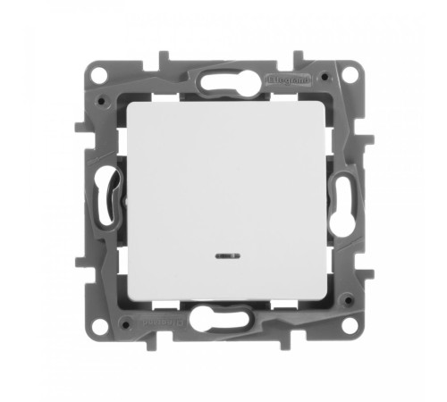 Выключатель Legrand Etika скрыт. 1кл. с подсветкой IP20 белый (672203)