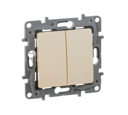 Выключатель Legrand Etika скрыт. 2кл. IP20 слоновая кость (672302)