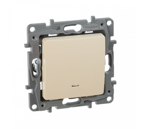 Выключатель Legrand Etika скрыт. 1кл. с подсветкой IP20 слоновая кость (672303)
