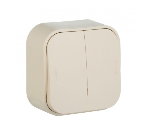 Выключатель Legrand Quteo откр. 2кл. IP20 слоновая кость (782232)