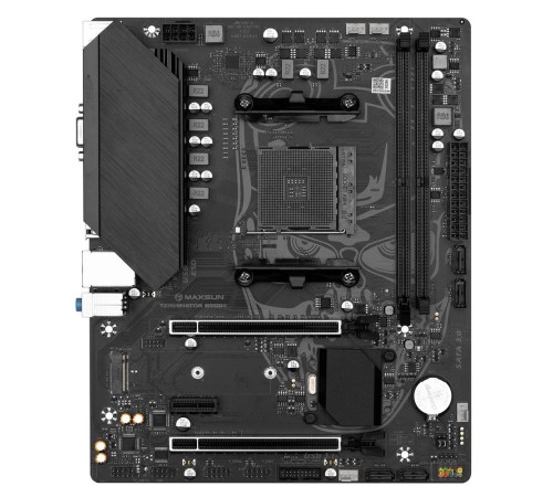 Материнская плата Maxsun MS-Terminator B550M 2.5G B550, AM4, 2xDDR4, 1xPCIEx16, 1xPCIEx4, 1xPCIEx1, 1xM.2, 2xUSB3.2Gen1, 2xUSB2.0, 4xUSB2.0, 2xUSB3.2Gen1, 1xNVMe, 4xSATA 3.0, 2.5G, HDMI+VGA, M-ATX