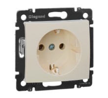Розетка силовая Legrand Valena (774320) скрыт. зазем. слоновая кость