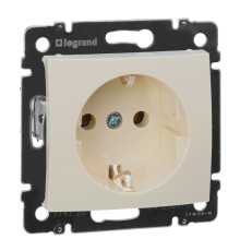 Розетка силовая Legrand Valena (774320) скрыт. зазем. слоновая кость