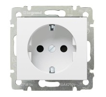 Розетка силовая Legrand Valena (774420) скрыт. зазем. белый