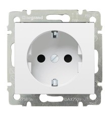 Розетка силовая Legrand Valena (774420) скрыт. зазем. белый