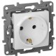 Розетка силов. Legrand Etika 672221 скрыт. зазем. IP21 белый