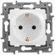 Розетка силов. Legrand Etika 672221 скрыт. зазем. IP21 белый