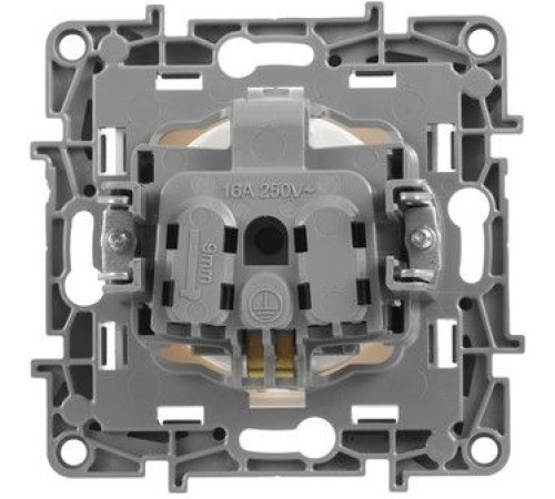 Розетка силов. Legrand Etika 672222 скрыт. зазем. штор. IP21 белый