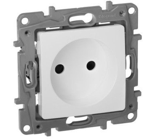 Розетка силовая Legrand Etika (672234) скрыт. штор. IP21 белый