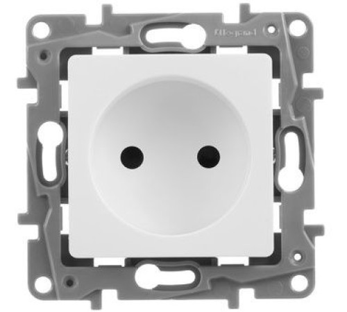 Розетка силовая Legrand Etika (672234) скрыт. штор. IP21 белый