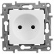 Розетка силовая Legrand Etika (672234) скрыт. штор. IP21 белый