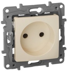 Розетка силовая Legrand Etika (672320) скрыт. зазем. IP21 слоновая кость