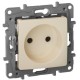 Розетка силовая Legrand Etika (672320) скрыт. зазем. IP21 слоновая кость