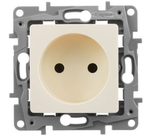 Розетка силовая Legrand Etika (672320) скрыт. зазем. IP21 слоновая кость