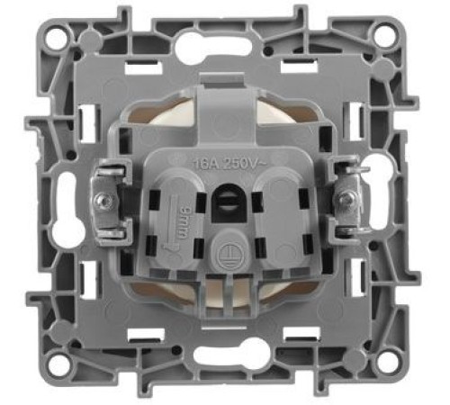 Розетка силовая Legrand Etika (672320) скрыт. зазем. IP21 слоновая кость