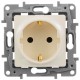 Розетка силовая Legrand Etika (672321) скрыт. зазем. IP21 слоновая кость