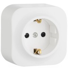 Розетка силовая Legrand Quteo (782211) откр. зазем. IP20 белый