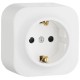 Розетка силовая Legrand Quteo (782211) откр. зазем. IP20 белый