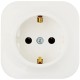 Розетка силовая Legrand Quteo (782211) откр. зазем. IP20 белый