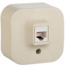 Розетка телефонная Legrand Quteo (782244) откр. слоновая кость