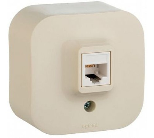 Розетка телефонная Legrand Quteo (782244) откр. слоновая кость