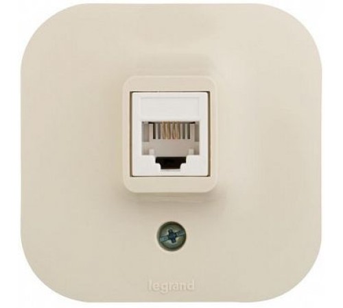 Розетка телефонная Legrand Quteo (782244) откр. слоновая кость