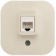 Розетка телефонная Legrand Quteo (782244) откр. слоновая кость