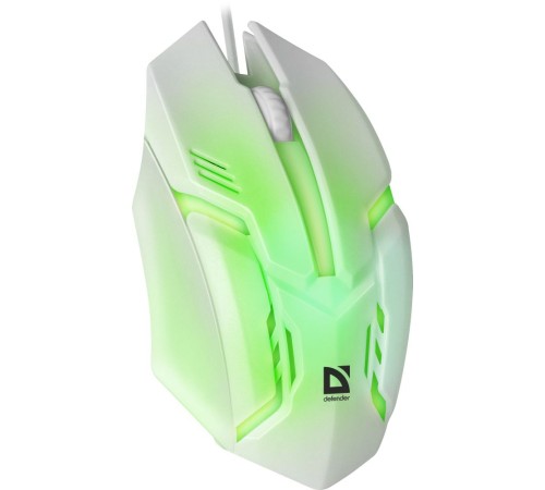 Мышь Defender Cyber MB-560L белый оптическая (1200dpi) USB для ноутбука (2but)