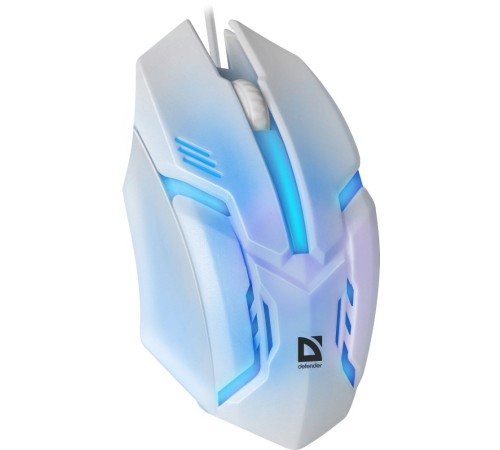 Мышь Defender Cyber MB-560L белый оптическая (1200dpi) USB для ноутбука (2but)