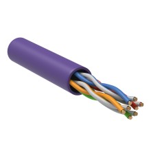 Кабель информационный ITK LC1-C5E04-126 кат.5е U/UTP не экранированный 4X2X24AWG LSZH внутренний 305м фиолетовый