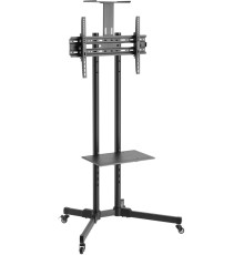 Подставка для телевизора Ultramounts UM 262 черный 37"-75" макс.50кг напольный мобильный