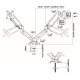 Кронштейн для мониторов Ultramounts UM 705 черный 13"-27" макс.13кг настольный поворот и наклон верт.перемещ.