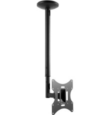 Кронштейн для телевизора Ultramounts UM 890 черный 17"-43" макс.30кг потолочный поворотно-выдвижной и наклонный