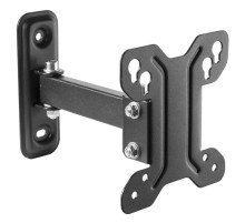 Кронштейн для телевизора Ultramounts UM 892 черный 13"-27" макс.30кг настенный поворотно-выдвижной и наклонный